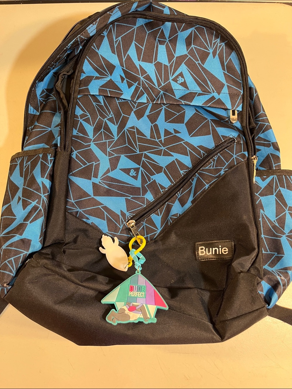 Kids Blue Geometric Sling Bag